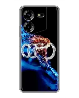 Чехол для TECNO POVA 5 (LG7n) с картинкой «Энергия лого Audi»