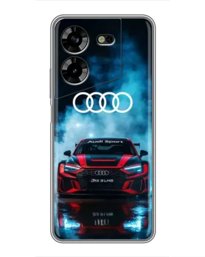 Чехол для TECNO POVA 5 (LG7n) с картинкой «Audi Sport — неон»