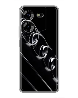 Чехол для TECNO POVA 5 (LG7n) с картинкой «Audi — абстрактные кольца»