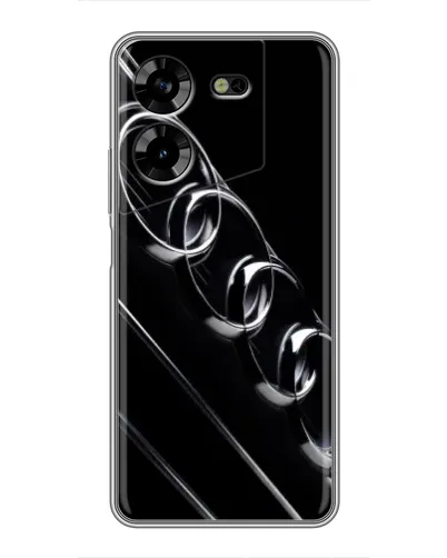 Чехол для TECNO POVA 5 (LG7n) с картинкой «Audi — абстрактные кольца»