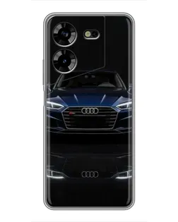 Чехол для TECNO POVA 5 (LG7n) с картинкой «Audi — ночное отражение»
