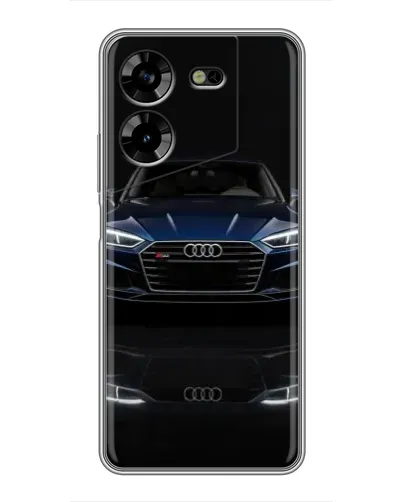 Чехол для TECNO POVA 5 (LG7n) с картинкой «Audi — ночное отражение»