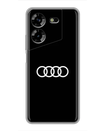 Чехол для TECNO POVA 5 (LG7n) с картинкой «Audi White Logo»