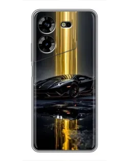 Чехол для TECNO POVA 5 (LG7n) с картинкой «Ночной Lamborghini драйв»