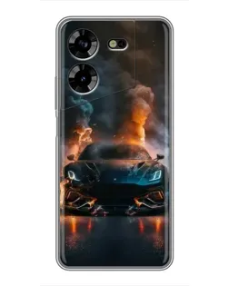 Чехол для TECNO POVA 5 (LG7n) с картинкой «Lamborghini дымная эстетика»