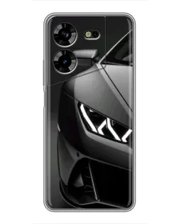 Чехол для TECNO POVA 5 (LG7n) с картинкой «Lamborghini фары детализация»