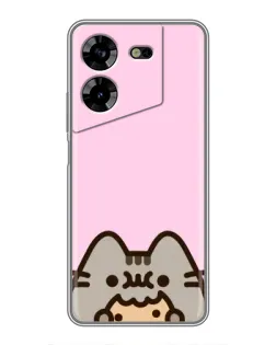 Чохол для TECNO POVA 5 (LG7n) з картинкою «Pusheen та печиво» Чохол для TECNO POVA 5 (LG7n) з картинкою «Pusheen та печиво»
