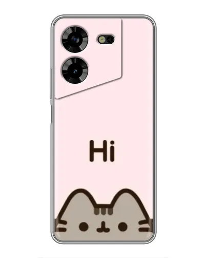 Чехол для TECNO POVA 5 (LG7n) с картинкой «Пушин говорит Hi» Чехол для TECNO POVA 5 (LG7n) с картинкой «Пушин говорит Hi»