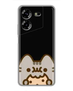 Чехол для TECNO POVA 5 (LG7n) с картинкой «Пушин на черном»