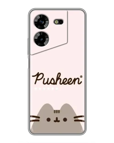 Чехол для TECNO POVA 5 (LG7n) с картинкой «Pusheen логотип» Чехол для TECNO POVA 5 (LG7n) с картинкой «Pusheen логотип»