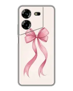 Чохол для TECNO POVA 5 (LG7n) з картинкою «Рожевий бант»