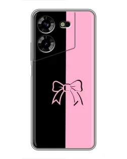Чехол для TECNO POVA 5 (LG7n) с картинкой «Половинки банта»