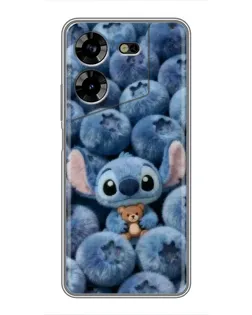 Чехол для TECNO POVA 5 (LG7n) с картинкой «Стич и голубика» Чехол для TECNO POVA 5 (LG7n) с картинкой «Стич и голубика»