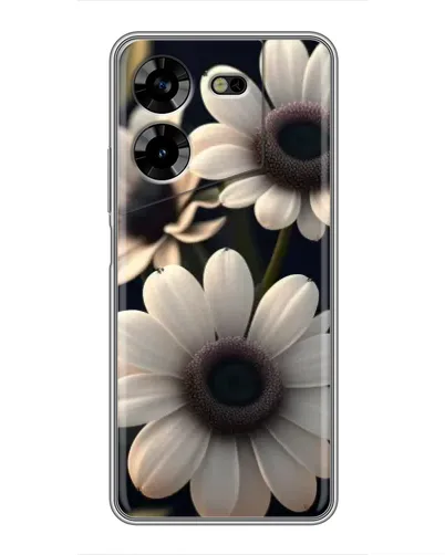 Чехол для TECNO POVA 5 (LG7n) с картинкой «Белые маргаритки макро»