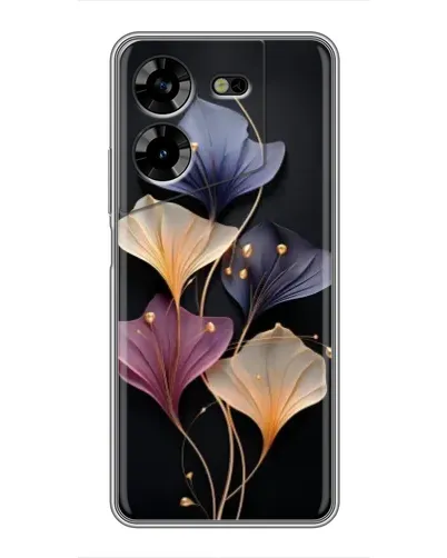 Чехол для TECNO POVA 5 (LG7n) с картинкой «Лиловые цветы грации»