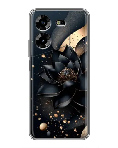 Чехол для TECNO POVA 5 (LG7n) с картинкой «Черный лотос»