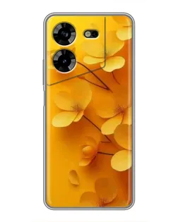 Чохол для TECNO POVA 5 (LG7n) з картинкою «Золоті пелюстки»