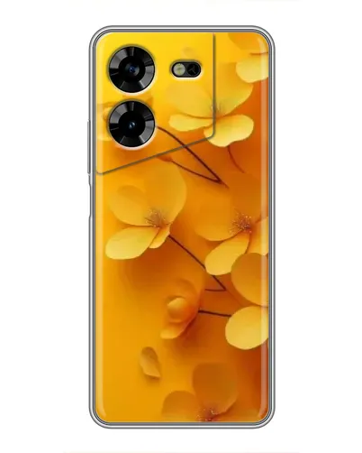 Чехол для TECNO POVA 5 (LG7n) с картинкой «Золотые лепестки»