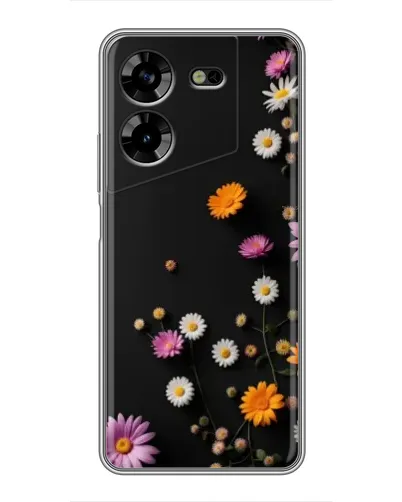 Чехол для TECNO POVA 5 (LG7n) с картинкой «Цветочная композиция»