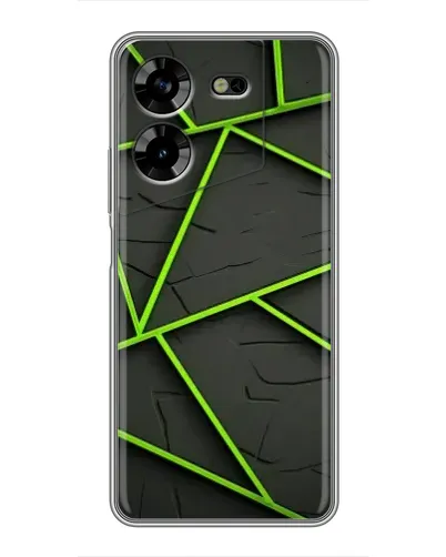 Чехол для TECNO POVA 5 (LG7n) с картинкой «Зеленые геометрические линии» Чехол для TECNO POVA 5 (LG7n) с картинкой «Зеленые геометрические линии»