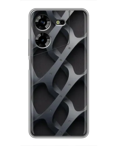 Чехол для TECNO POVA 5 (LG7n) с картинкой «Объемное серое плетение» Чехол для TECNO POVA 5 (LG7n) с картинкой «Объемное серое плетение»