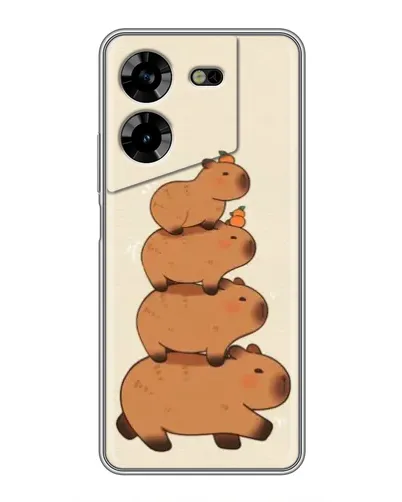 Чехол для TECNO POVA 5 (LG7n) с картинкой «Башня из капибар»