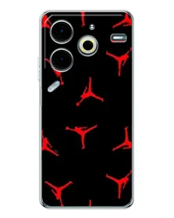 Чехол для TECNO Pova 6 Neo 5G с картинкой «Jordan Red Pattern»