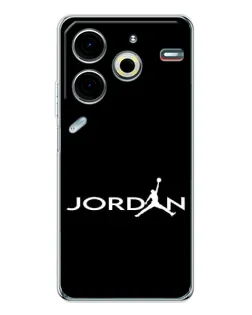 Чехол для TECNO Pova 6 Neo 5G с картинкой «Jordan White Logo»