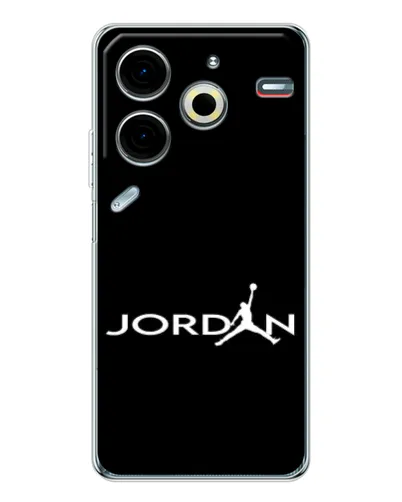 Чехол для TECNO Pova 6 Neo 5G с картинкой «Jordan White Logo»