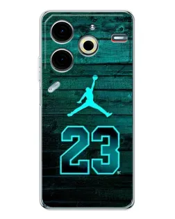 Чехол для TECNO Pova 6 Neo 5G с картинкой «Jordan Cyan 23»