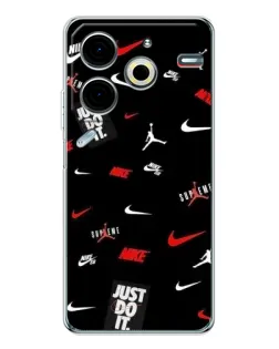 Чехол для TECNO Pova 6 Neo 5G с картинкой «Nike Mix Pattern»