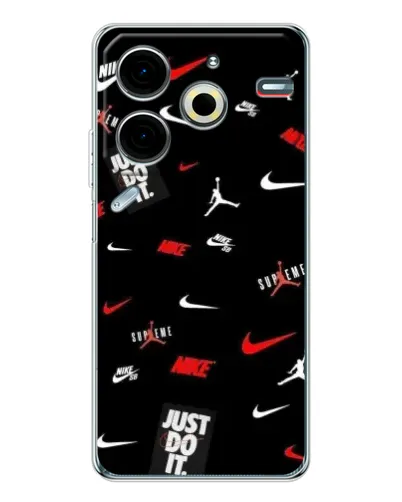 Чехол для TECNO Pova 6 Neo 5G с картинкой «Nike Mix Pattern»