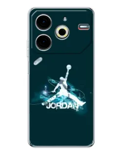 Чехол для TECNO Pova 6 Neo 5G с картинкой «Jordan Blue Fire»