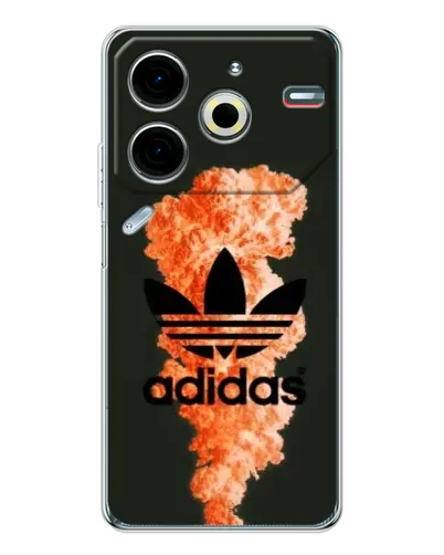 Чехол для TECNO Pova 6 Neo 5G с картинкой «Оранжевый дым Adidas»