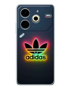 Чехол для TECNO Pova 6 Neo 5G с картинкой «Неоновый Adidas»
