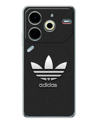 Чехол для TECNO Pova 6 Neo 5G с картинкой «Adidas Карбоновая текстура»