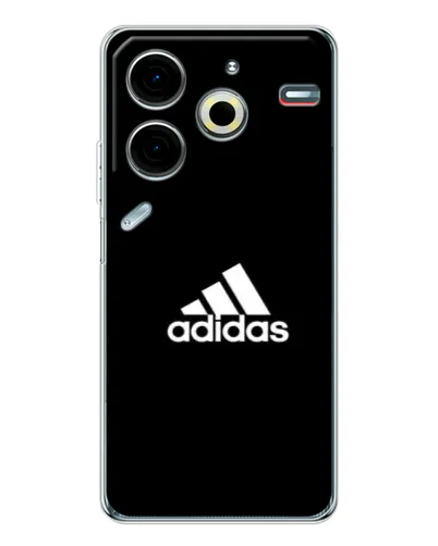 Чехол для TECNO Pova 6 Neo 5G с картинкой «Черная классика Adidas»