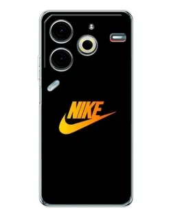 Чехол для TECNO Pova 6 Neo 5G с картинкой «Золотой логотип Nike»