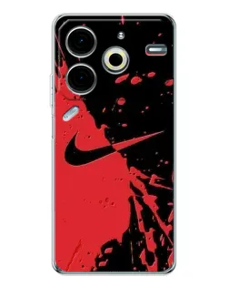 Чехол для TECNO Pova 6 Neo 5G с картинкой «Красные брызги Nike» Чехол для TECNO Pova 6 Neo 5G с картинкой «Красные брызги Nike»