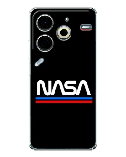 Чехол для TECNO Pova 6 Neo 5G с картинкой «NASA — классика Red Blue»