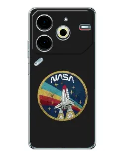 Чехол для TECNO Pova 6 Neo 5G с картинкой «NASA — эмблема миссии»