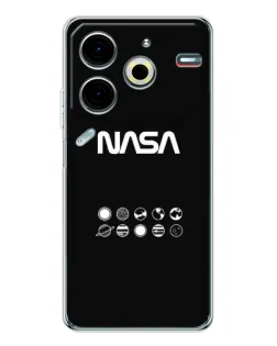 Чехол для TECNO Pova 6 Neo 5G с картинкой «NASA — технический принт»