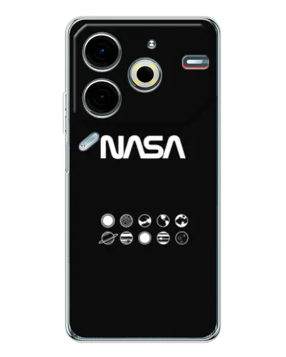 Чехол для TECNO Pova 6 Neo 5G с картинкой «NASA — технический принт»