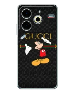 Чехол для TECNO Pova 6 Neo 5G с картинкой «Микки Маус Gucci»