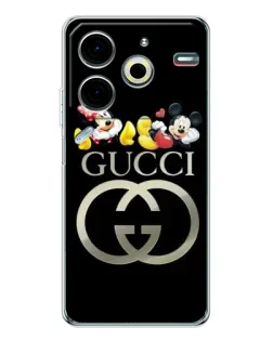 Чехол для TECNO Pova 6 Neo 5G с картинкой «Gucci — герои Disney»
