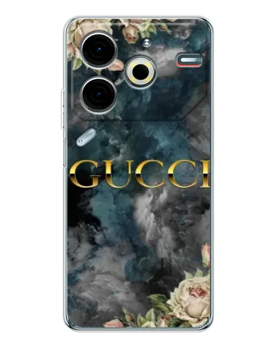 Чехол для TECNO Pova 6 Neo 5G с картинкой «Абстрактные цветы Gucci» Чехол для TECNO Pova 6 Neo 5G с картинкой «Абстрактные цветы Gucci»