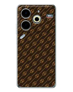 Чехол для TECNO Pova 6 Neo 5G с картинкой «Gucci — золотые диагонали»