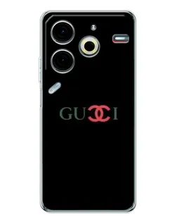 Чехол для TECNO Pova 6 Neo 5G с картинкой «Gucci — красный градиент»