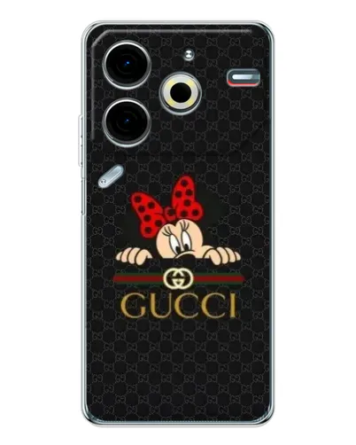 Чехол для TECNO Pova 6 Neo 5G с картинкой «Минни Маус Gucci — черный» Чехол для TECNO Pova 6 Neo 5G с картинкой «Минни Маус Gucci — черный»