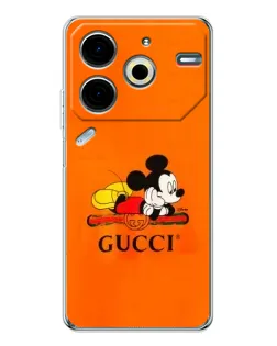 Чохол для TECNO Pova 6 Neo 5G з картинкою «Міккі Маус Gucci — помаранч» Чохол для TECNO Pova 6 Neo 5G з картинкою «Міккі Маус Gucci — помаранч»